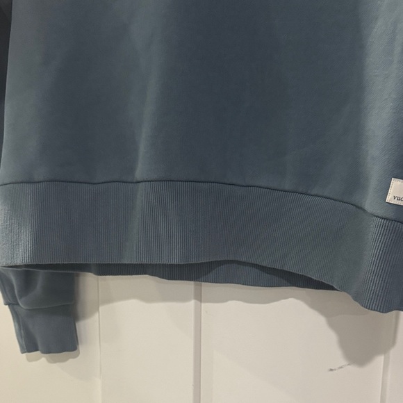 Vuori Restore Slate Blue Half-Zip Hoodie size Small - Picture 4 of 6